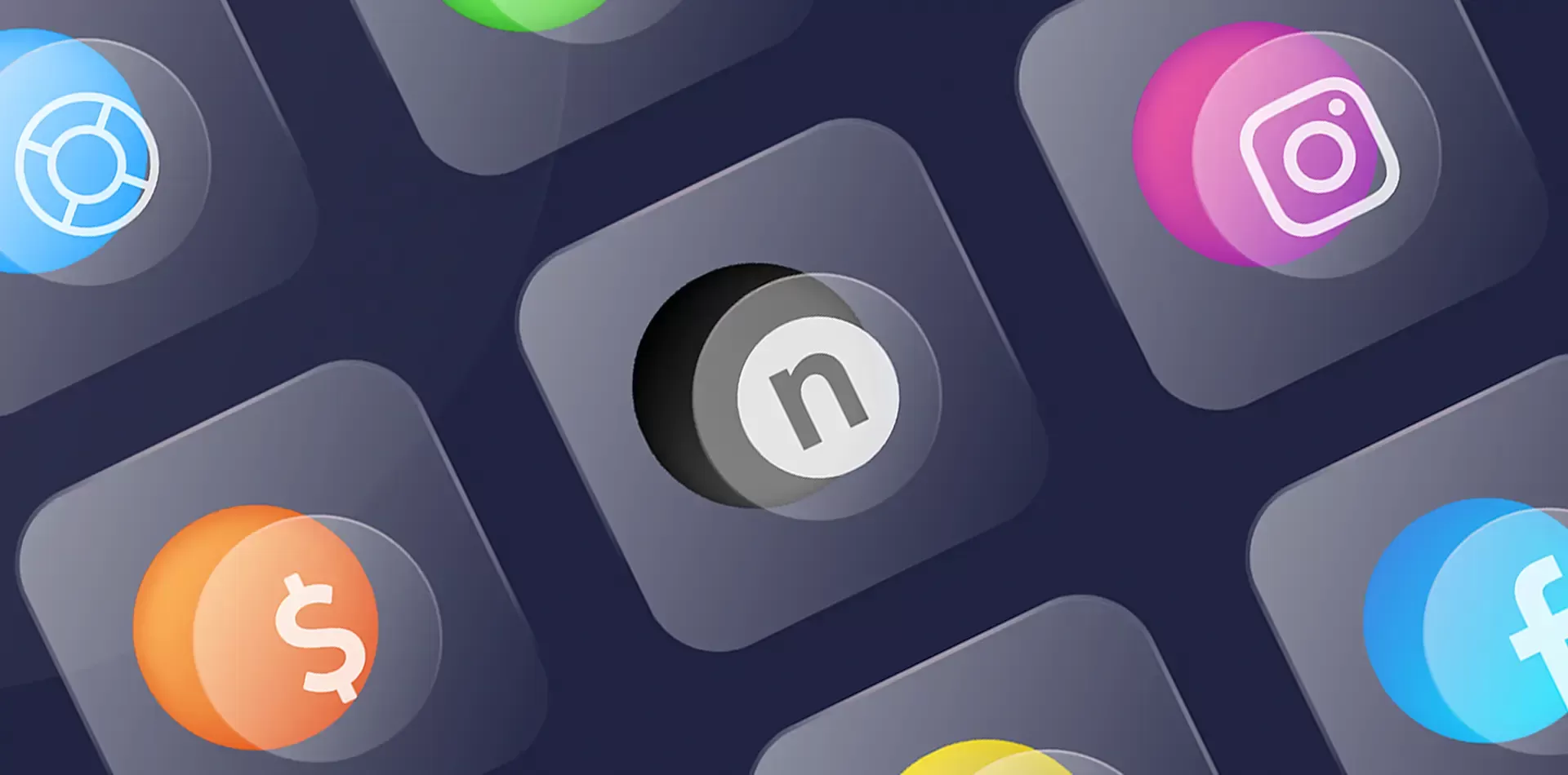 Glassmorphism Icons
